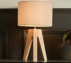 Base de Lámpara de Trípode de Madera de Diseño (Madera Maciza) - Product Image 4