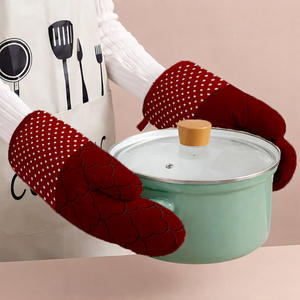 Guantes de horno 100% algodón, suaves, sostenibles, reutilizables, ecológicos, estampados, de alta calidad. - Product Image 1