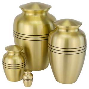 Juego de Urnas de Cremación Doradas para Cenizas de Adultos de Diferentes Tamaños, Equipo para Servicios Funerarios, Urnas de Metal Duraderas para Adultos - Product Image 1