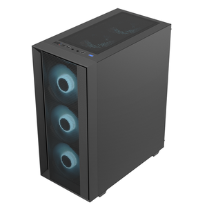 <span class=keywords><strong>PC</strong></span> de escritorio de aluminio negro Computadora para juegos Popular OEM Negro ATX MATX Estuche para computadora Estuche para juegos - Product Image 1