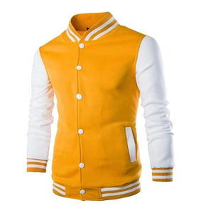 Chaqueta universitaria a la moda para hombre, chaqueta de béisbol bomber ajustada informal, chaqueta universitaria de lana Letterman para hombre - Product Image 4