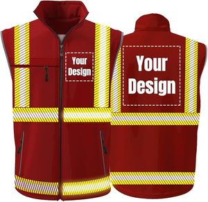 Vêtements de sécurité réfléchissants Haute visibilité Veste de sécurité ignifuge en polyester Vêtements de travail Uniformes Unisexe Sans manches Respirant - Product Image 3