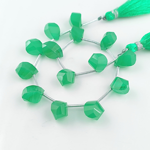 Green Onyx 10x5mm Fancy <b>Shape</b> <b>Twisted</b> Beads Jewelry Making Rondelle 12-14 Beads in a 8 Inches Strands Green Onyx <b>Twisted</b> Beads - Product Image 1