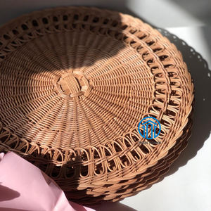 Various Color <b>Rattan</b> Charger Plates New Arrival Trend <b>Rattan</b> Charger Plates Boho Style Handmade Wicker <b>Placemats</b> - Product Image 2