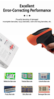 Scanner de codes-barres sans fil USB haute vitesse et haute qualité S710 avec décodage puissant pour entrepôt et supermarché, en stock