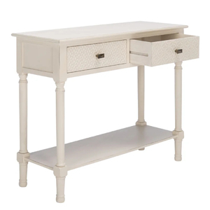 2024 Naturel <b>White</b> Distressed Wood Console <b>Table</b> Decorative Home Best Quality Handcrafted Wooden Furniture Manufacture in India - Product Image 1