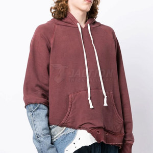 Sudaderas con Capucha para Hombre, Diseño Desgastado, Logotipo Personalizado, Venta al Por Mayor de Fábrica 2025, Mezcla de Algodón/Poliéster, Secado Rápido, Transpirables, Contraste de Color Invernal - Product Image 3