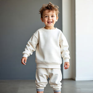 Survêtement à fermeture éclair pour tout-petits, surdimensionné, ensemble jogging, vêtements de sport, jogging, fitness, sweat à capuche et pantalon de survêtement pour enfants - Product Image 2
