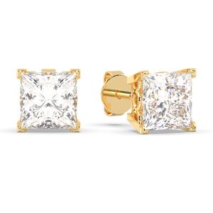 Pendientes de Botón con Tornillo de Oro Sólido de 14K con Moissanita Certificada GRA de Diseño Original REYES, Joyería Clásica para Regalo de Aniversario de Bodas - Product Image 6