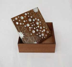 Handmade High Quality Wooden Candy Dry Fruit Box Artistic Shell Inlay Lid Lacquer Finish <b>for</b> Wedding Eid Gifts Home Decoration - Product Image 3