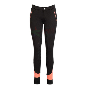Collants d'équitation en cuir synthétique avec poches latérales pour enfants, Patch de genou, nouveau Style - Product Image 1