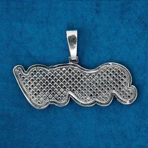 Éblouissant 925 Sterling Silver VVS Clarity Leb Grown Diamond Pendant Unique Bold Letter Personnalisé Fine Pendentifs - Product Image 3