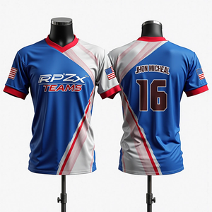 Maillots de sport à col rond et à sublimation personnalisés pour hommes Maillots de softball, de football et de rugby respirants Maillots de pêche imprimés sur mesure - Product Image 1