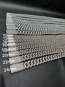 Moissanita VVS, Plata de Ley 925, 14 mm, 22 Pulgadas - Product Image 2