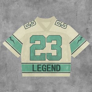 Fabricante de alta calidad Hombre Retro Manga corta Rayas Boxy Fit Cropped Polo Camisetas Vintage Malla Fútbol Jersey Hombres - Product Image 1