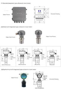 Sensor de Nivel Ultrasónico GUT780 de Tipo Separado, 4-20mA y RS485, con Pantalla, Clasificación IP68, Precisión del 0.5%, 24VDC/220VAC - Product Image 6