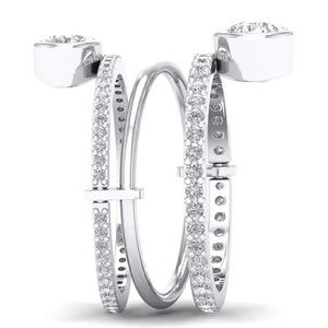 IGI certifié 14K or blanc laboratoire cultivé diamant bagues de fiançailles pour les femmes Design élégant luxe mariage bijoux fins cadeau - Product Image 2
