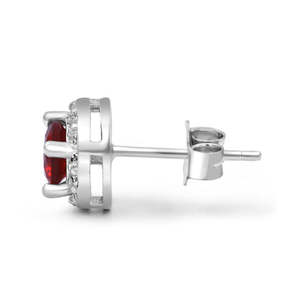 Conjunto de Joyería Zarkan Red Delight Dot Plateado con Patrón Geométrico en Oro de 18k y Platino, Moderno y Religioso, para Regalo de Compromiso o Aniversario - Product Image 5