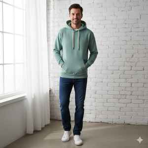 Sweat à capuche zippé surdimensionné en maille tricotée, imprimé DTG, qualité supérieure, pour homme, effet usé déchiré, bord brut, French Terry, motif Y2K - Product Image 1