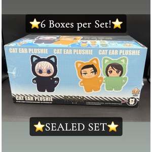 EAKI Jujutsu Kaisen Anime <b>Cat</b> Ear <b>Plush</b> Collectible Keychains (6 Toys) Sealed Bulk Case - Product Image 5