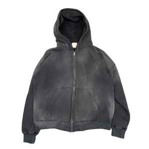 Sweat-shirts d'hiver personnalisés de haute qualité pour hommes, 100 % coton, style streetwear, effet délavé, vieilli, écologique et respirant - Product Image 5