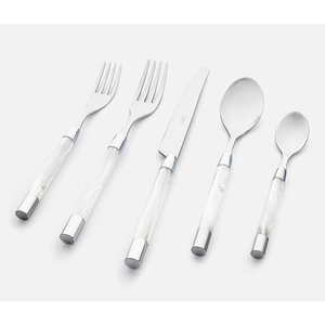 Juego de cubiertos de metal de diseño de tendencia con asas de incrustaciones de hueso perfecto para restaurantes domésticos de la India - Product Image 4