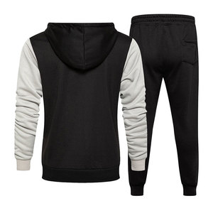 Survêtement sur mesure écologique à fermeture éclair pour hommes sweat-shirt d'hiver à manches longues vêtements de sport ensemble de tissu polaire de sport en coton - Product Image 2