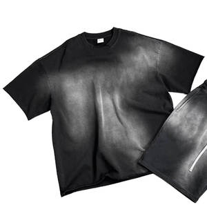 Conjunto de Camiseta y Pantalones Cortos de Algodón para Hombre con Lavado Ácido Sunfad - Product Image 2