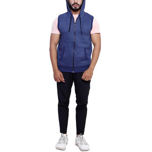 Vêtements de rue décontracté personnalisé Gym à capuche sans manches pull Fitness entraînement automne hiver unisexe hommes sweats à capuche OEM entretenu - Product Image 5