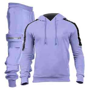 Conjunto Deportivo de Felpa de Algodón para Hombre, con Cuello Alto, Ideal para Correr, Traje Deportivo, Chándal - Product Image 2