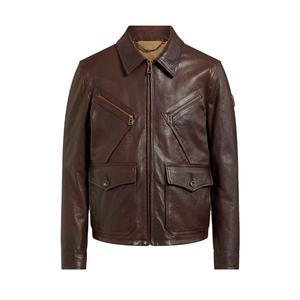 Blouson en cuir et toile long et fin, style nouveau, imperméable, moto et motard, bomber, logo frontal, haute qualité, 2026 - Product Image 3