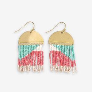 Handmade Unique Seed Bead Long Fringe Drop Earrings for Women Colorful Beaded Customizable <b>Fashion</b> <b>Accessory</b> - Product Image 5