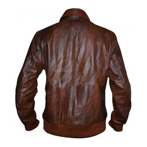Chaqueta Bomber de Cuero Vacuno para Hombre, Transpirable e Impermeable, de Marca Privada, para Uso en Exteriores, Cómoda para el Invierno, con Logotipo Frontal, al Mejor Precio - Product Image 2