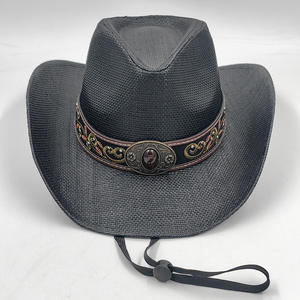 New Custom Western Cowboy Men Outdoor <b>Leather</b> Cowboy <b>Hats</b> Cowboy <b>Hats</b> in Genuine <b>Leather</b> Fashion <b>Hats</b> in wholesale - Product Image 5