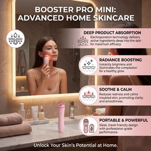 Dropshipping (1 pièce, emballage personnalisé avec logo) Mini Booster Pro rose, appareil de rajeunissement de la peau du visage à micro-courant, outil de beauté portable - Product Image 6