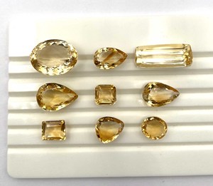 พลอยซิทรินธรรมชาติ รูปทรงผสม ขนาด 8*10-13*18 มม. น้ำหนัก 100 กะรัต สำหรับทำเครื่องประดับ - Product Image 4