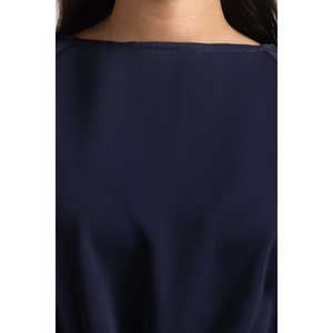 Chemisier simple et élégant à col bateau pour le printemps/été, mode décontractée Y2K, imprimé floral brodé sur satin en coton tricoté, tailles XS à XL - Product Image 6