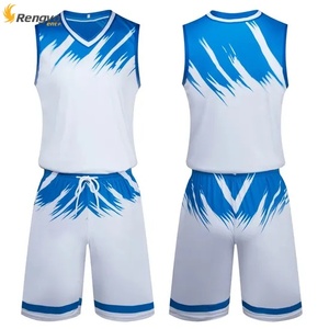 Uniformes de Baloncesto de Alta Calidad OEM al por Mayor, Colores y Logotipos Personalizados, Impresión Digital, Transpirables, de Secado Rápido, Cuello en V - Product Image 3