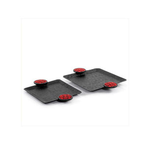 Ensemble de 2 plateaux de service en aluminium plaqué or pour le chocolat, vaisselle de haute qualité, ustensiles de cuisine pour la maison, plateau de service pour la restauration rapide - Product Image 6