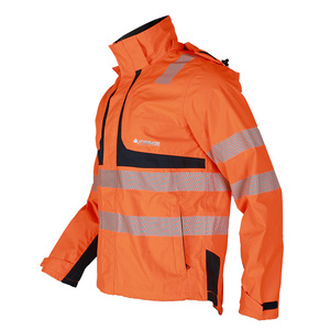 Khả năng <span class=keywords><strong>hi</strong></span>ển thị cao phản quang an toàn quần áo bán buôn Mens <span class=keywords><strong>Hi</strong></span> <span class=keywords><strong>VIS</strong></span> quần áo làm việc áo khoác với mui xe - Product Image 5