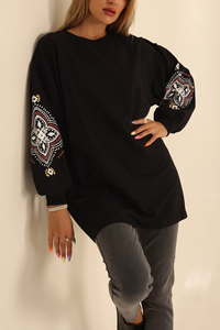 Sudadera de mujer con logotipo personalizado por sublimación de último estilo en diferentes estilos sudaderas de algodón personalizadas sin capucha - Product Image 5