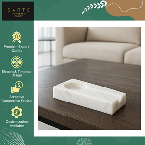 Cenicero de Mármol Verde de Lujo Hecho a Mano, de Alta Calidad, Más Vendido, Tamaño Personalizado, Superficie Pulida, Diseño de Mesa, Competitivo - Product Image 2