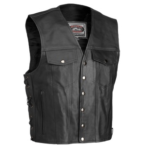 Chaleco de Cuero, Chaleco de Motociclista de Cuero, Chaleco de Motocicleta de Moda de Cuero - Product Image 1