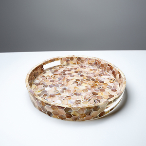 Bandeja con incrustaciones de nácar de Vietnam de alta calidad, bandeja decorativa hecha a mano para servir, respetuosa con el medio ambiente para interiores, SM2044 - Product Image 3