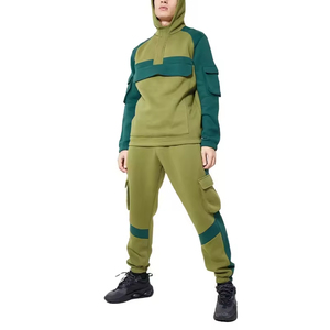 Conjunto de Chándal Deportivo Personalizado de Diseño, Resistente al Viento, con Capucha, para Invierno, para Hombre, a la Moda, Color Sólido, Fabricación OEM - Product Image 4