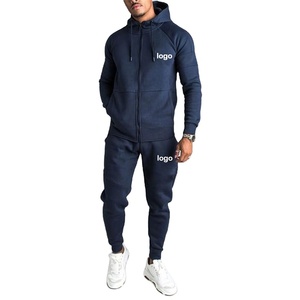 ชุดวอร์มผ้าฝ้ายแบบกำหนดเองสำหรับผู้ชายเซตเสื้อมีฮู้ดแบบสวมหัว2ชิ้นสำหรับใส่เล่นกีฬาผ้าฝ้ายธรรมดามีเชือกผูกโลโก้ได้ตาม100% - Product Image 2