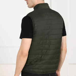 Chaleco acolchado de lona ligero y elegante para hombre, ropa informal transpirable de invierno, chalecos cómodos con logotipo personalizado de gran venta, cálidos - Product Image 2