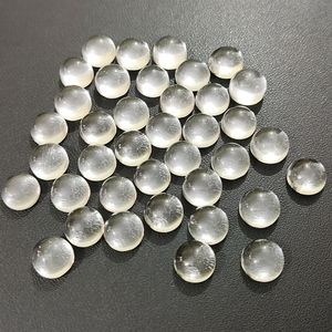 คริสตัลธรรมชาติ 6x6 มม. ทรงกลมแบบคาโบชอง มีทุกขนาด หลังแบน สำหรับทำเครื่องประดับ พลอยหลวม - Product Image 5