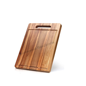 Tabla de madera sostenible para carne, ranura para jugo, tallado para cortar carne, tabla de cortar de madera de Acacia, tabla de madera para servir en la cocina - Product Image 6