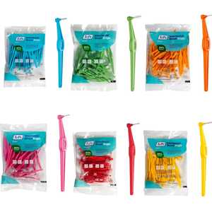 Brosses interdentaires Angle Plastique Réutilisable Bleu-Lot de 25 (Également Disponible Vert Orange Rose Rouge Jaune) - Product Image 1